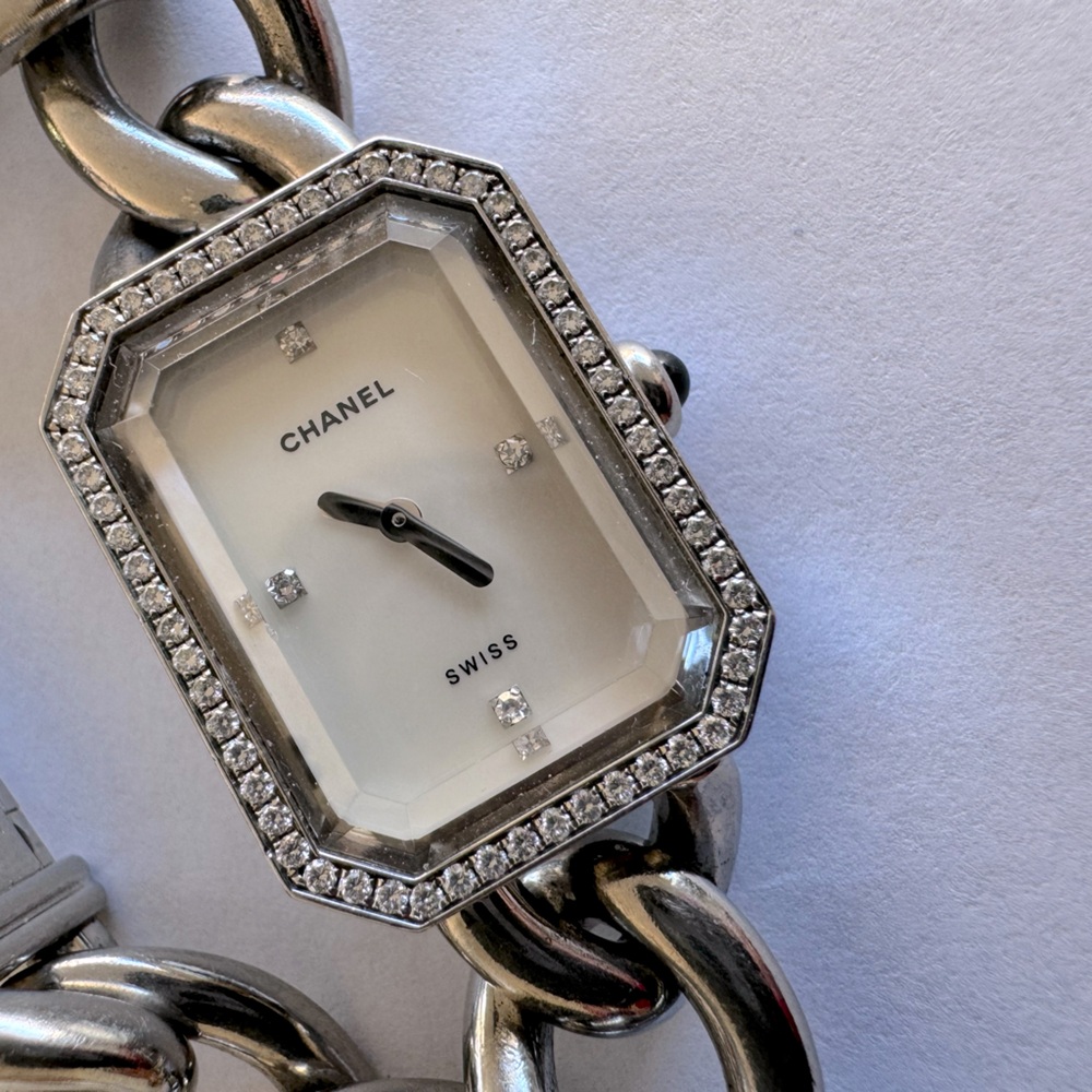 Chanel Première Stainless Steel And Diamonds Watch